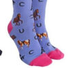 Purple Horse and Horseshoe Socks