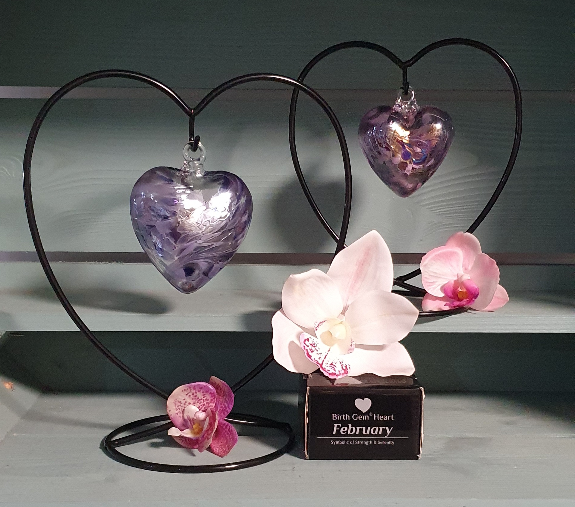 Nobile Glassware Birth Gemstone Heart - February