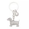 Sophia Keyring Dog With Clear Crystals