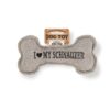 I Love My Schnauzer Squeaky Dog Toy
