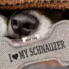 I Love My Schnauzer Squeaky Dog Toy
