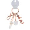 Virgo Keyring Rose Gold with Clear Quartz Crystal