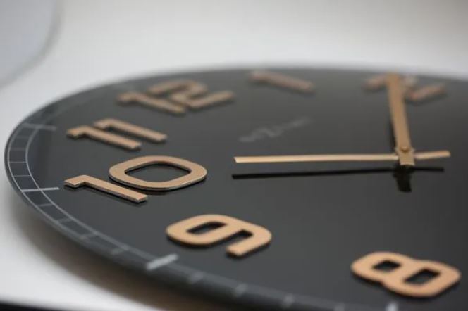 Nextime Wall Clock Black & Copper