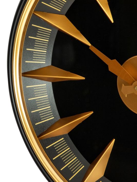 black and gold clock