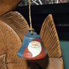 Blue Bell Hanging Decoration with Santa