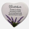 Thoughts of You Heart Stone Lavender Brother