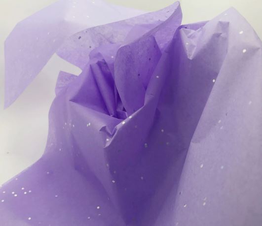 lilac glitter tissue paper