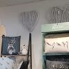 White Wall Hanging Willow Heart 40cm