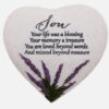 Thoughts of You Heart Stone Lavender Son